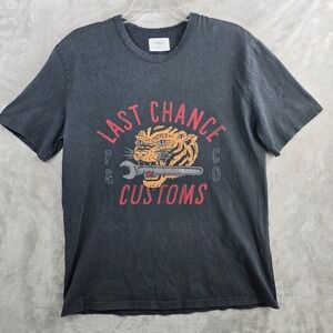 P&Co Mens Medium Gray Graphic T Shirt Last Chance Customs Tiger Wrench Tee
